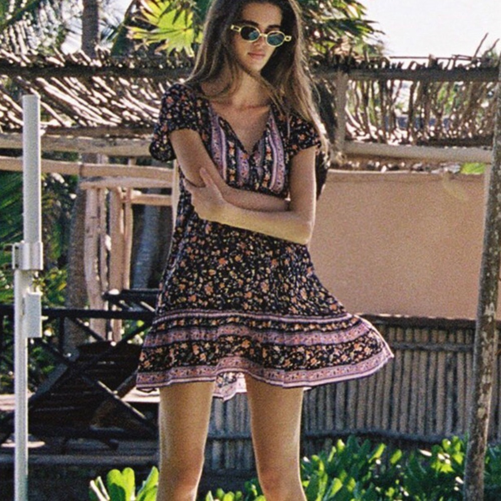 Arnhem Bloom Mini Dress Nightshade 16